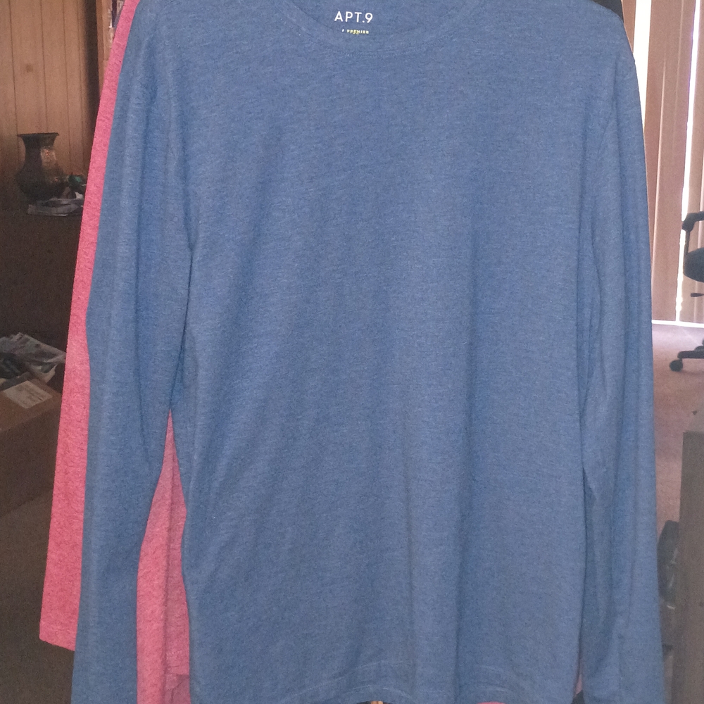 Apt. 9 Heather Blue Long Sleeve Top